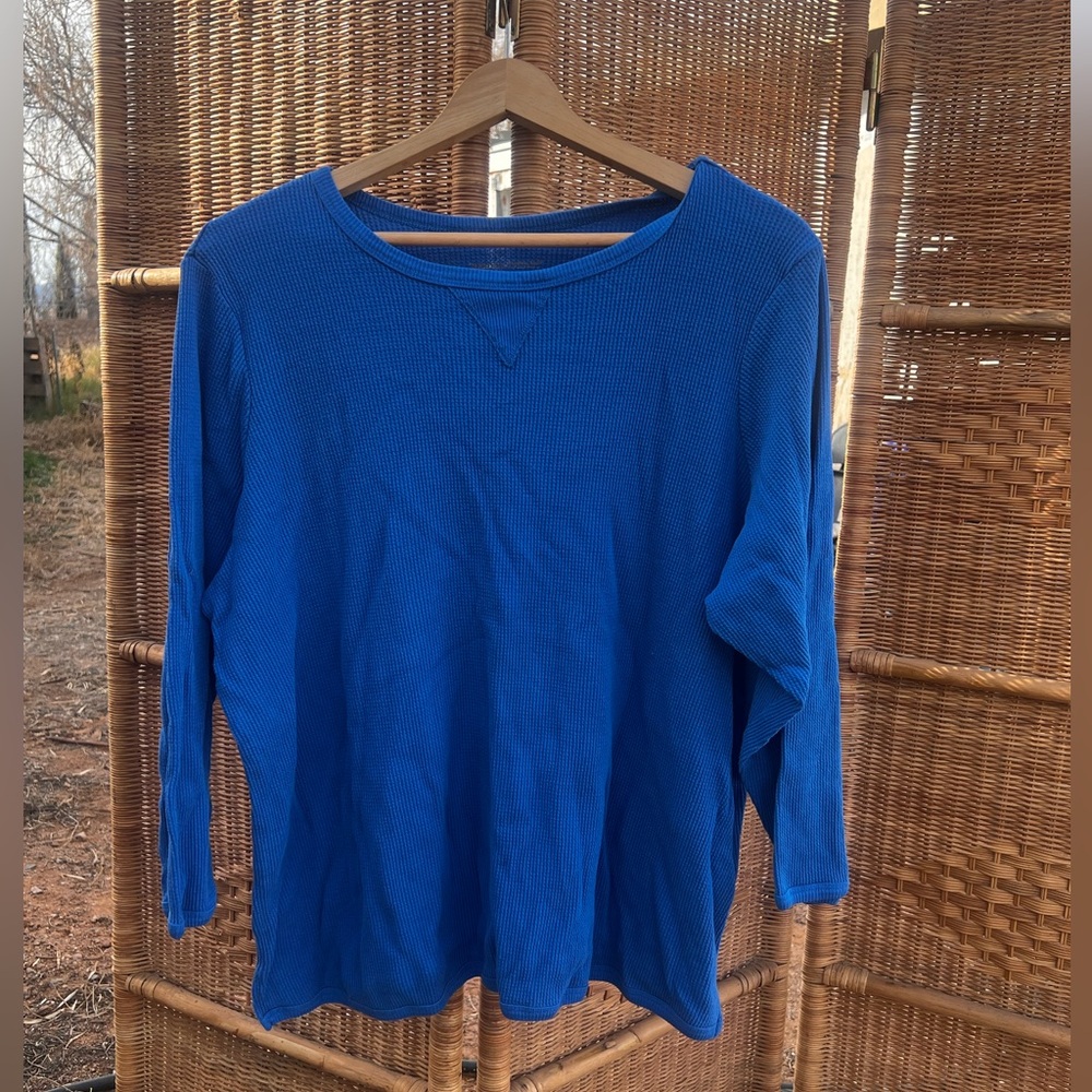 Woman Within Royal Blue Long Sleeve Top